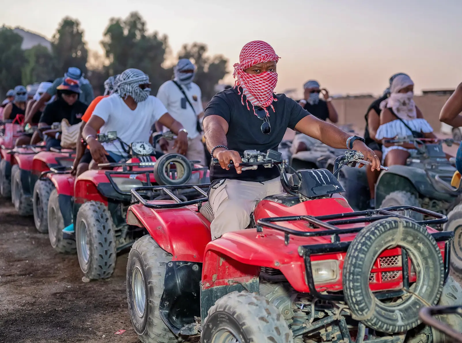 a man on a quad bike